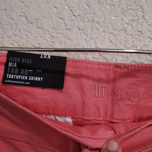 NEW Kut  From Kloth Coral Capri Chinos Size 10 - Picture 10 of 12